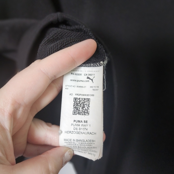 Puma Black Hoodie Jacket - Picture 6 of 8